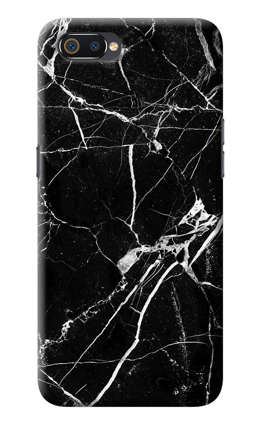 Black Marble Pattern Realme C2 Back Cover