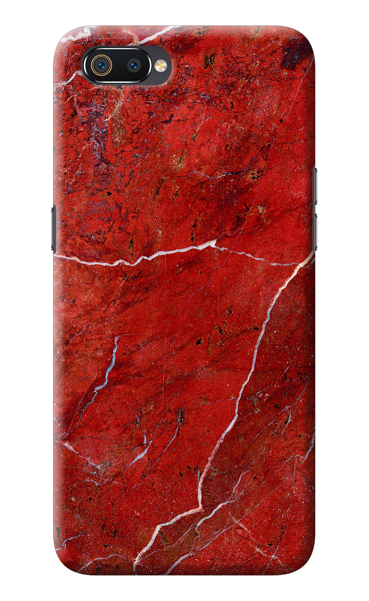 Red Marble Design Realme C2 Back Cover