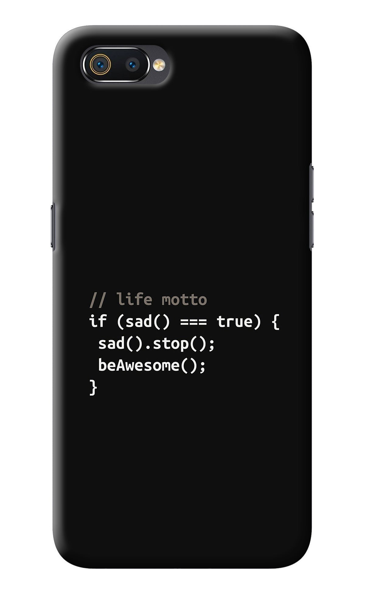 Life Motto Code Realme C2 Back Cover