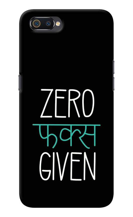 Zero Fucks Given Realme C2 Back Cover