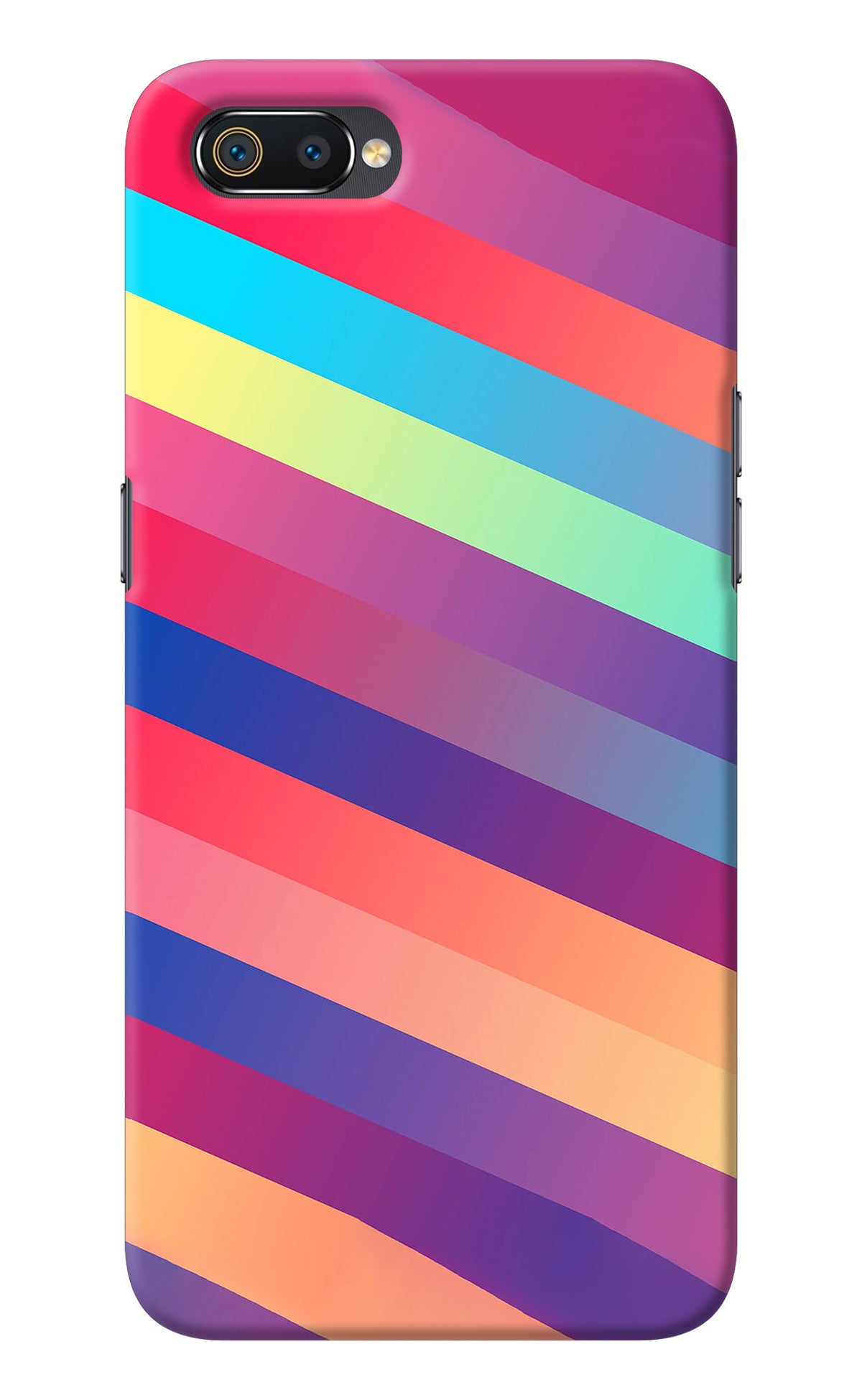 Stripes color Realme C2 Back Cover