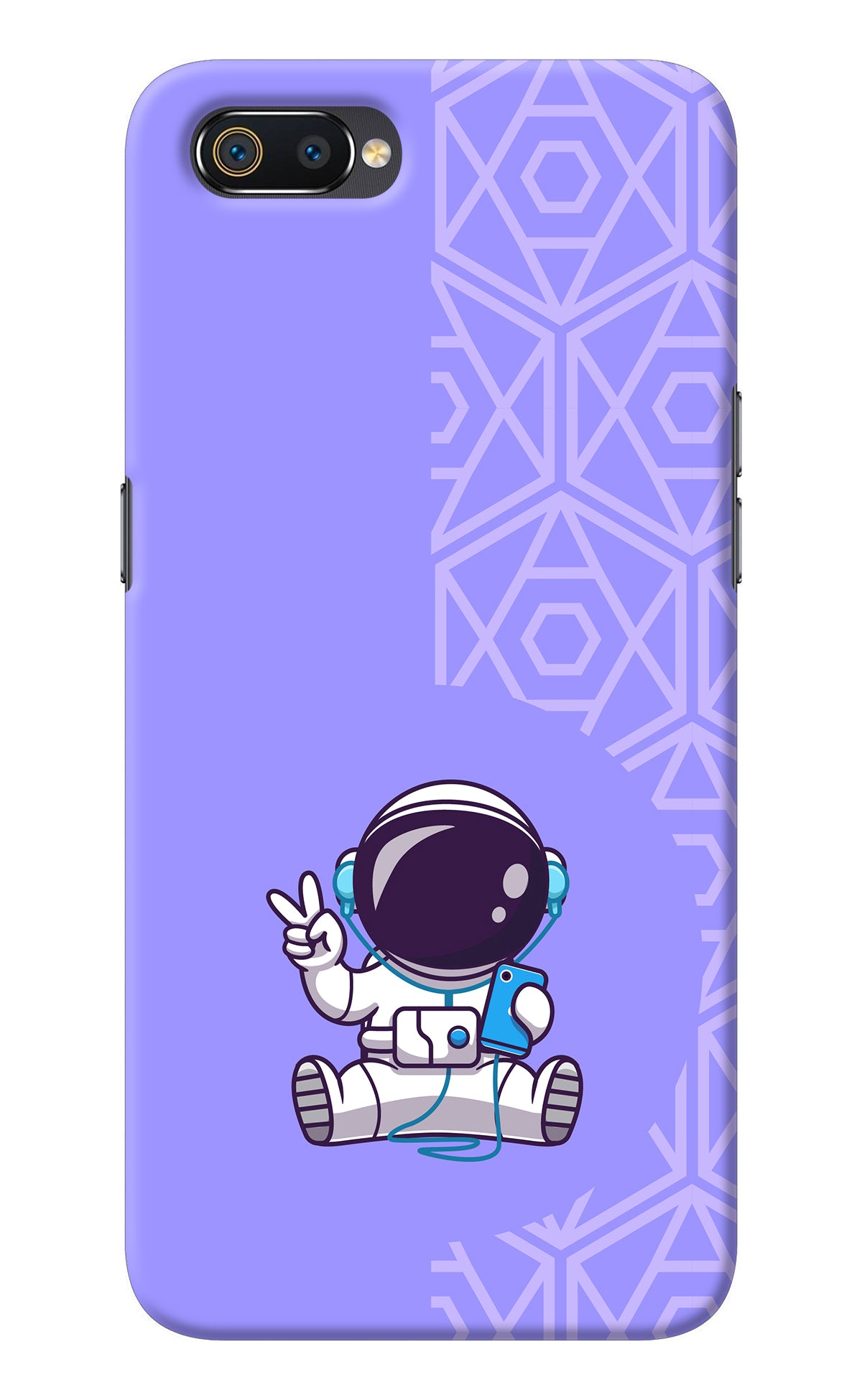 Cute Astronaut Chilling Realme C2 Back Cover