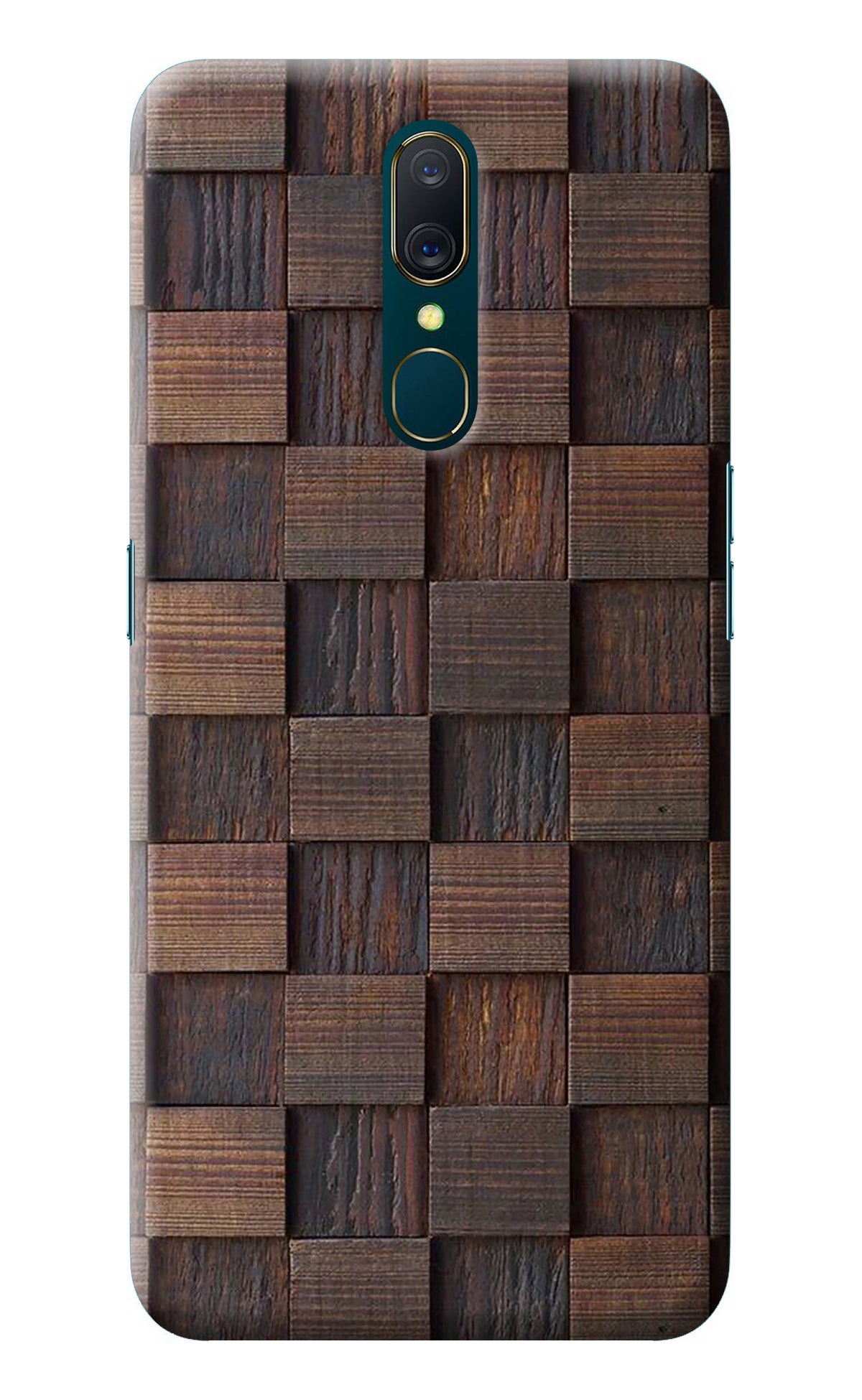 Wooden Cube Design Oppo A9 Back Cover