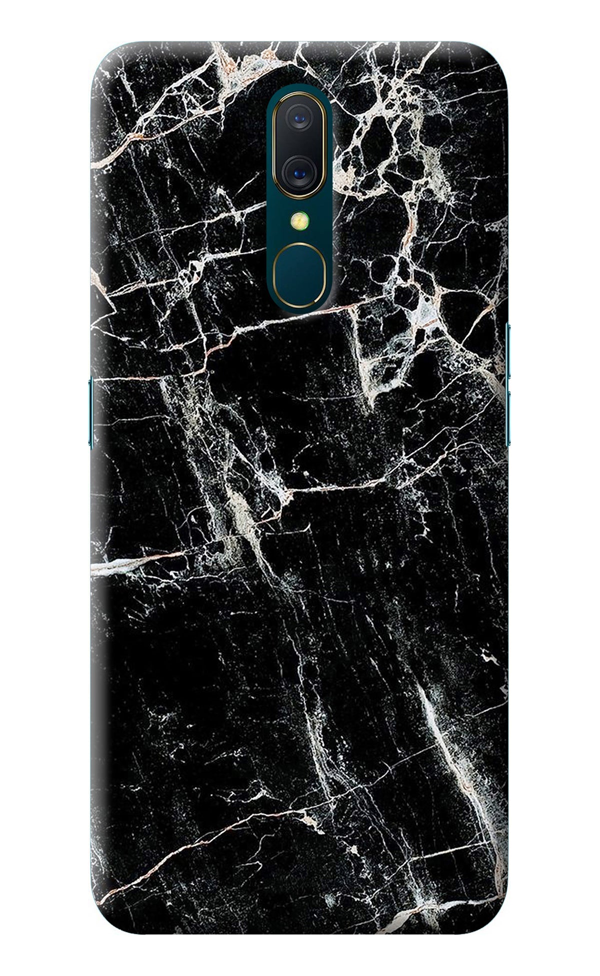 Black Marble Texture Oppo A9 Back Cover