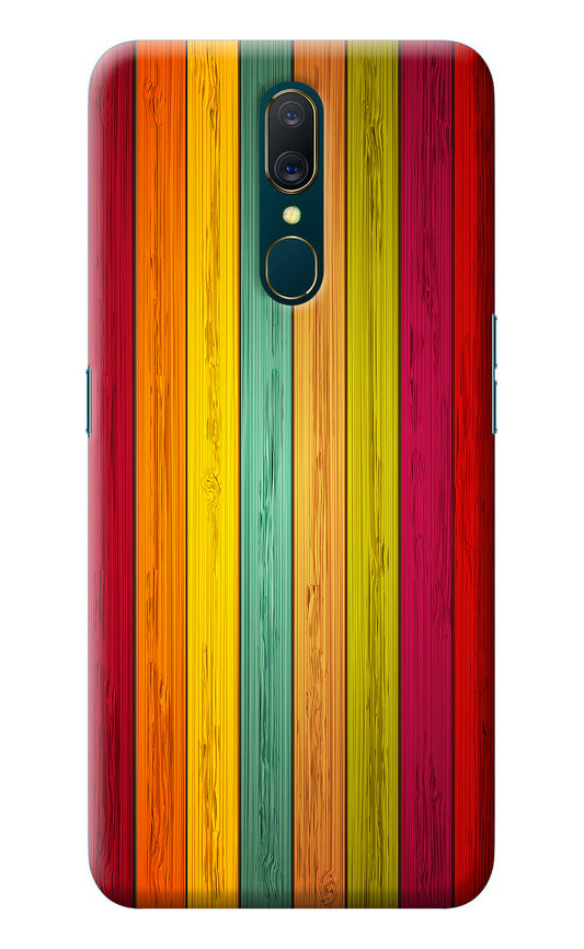 Multicolor Wooden Oppo A9 Back Cover