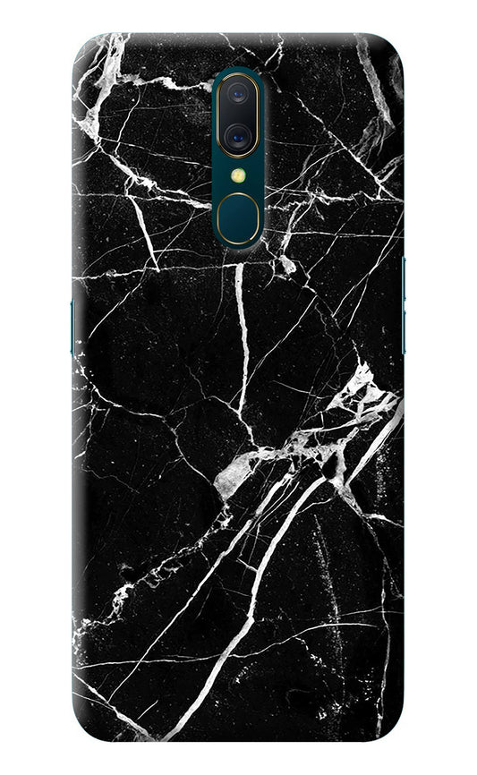 Black Marble Pattern Oppo A9 Back Cover