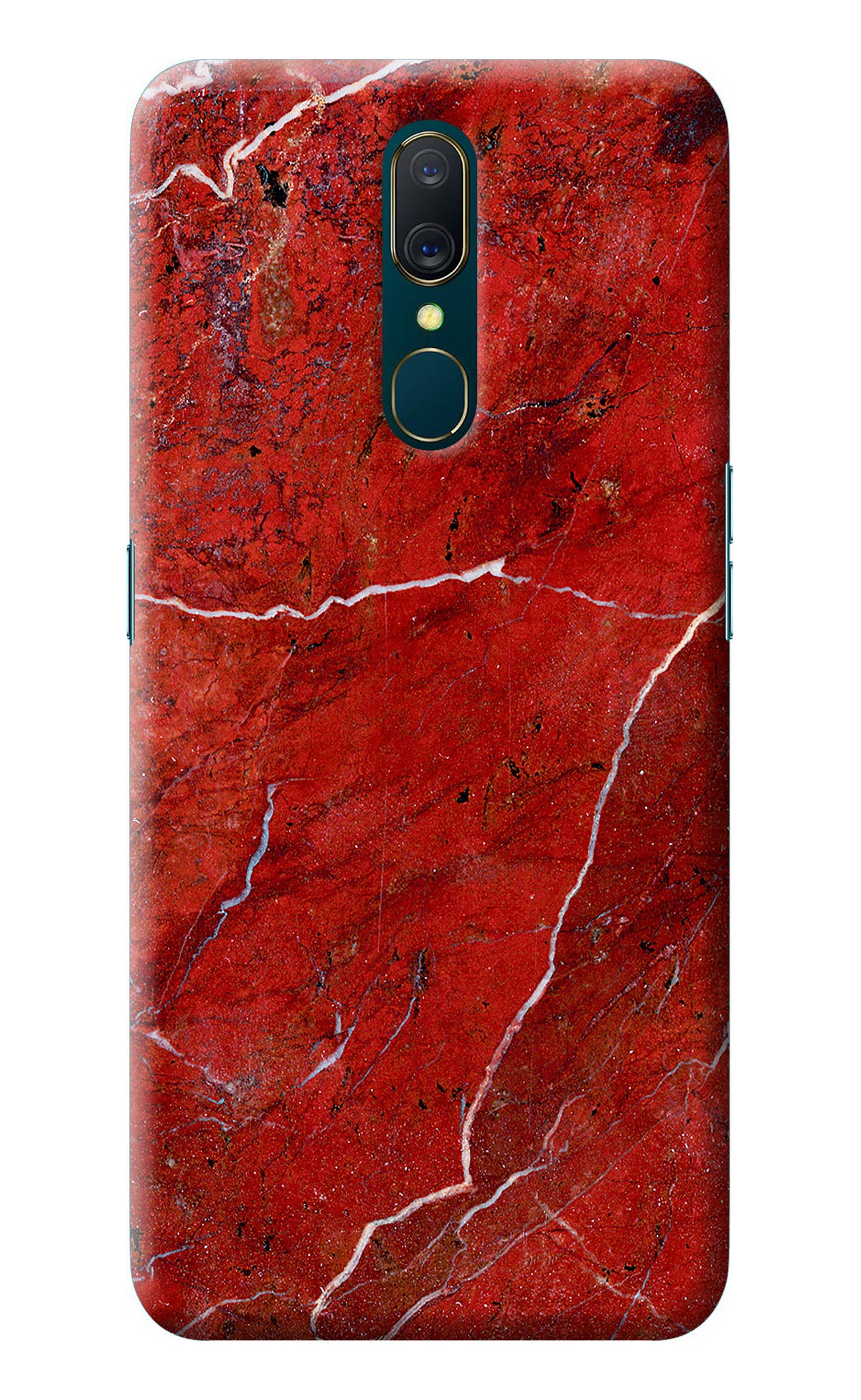 Red Marble Design Oppo A9 Back Cover