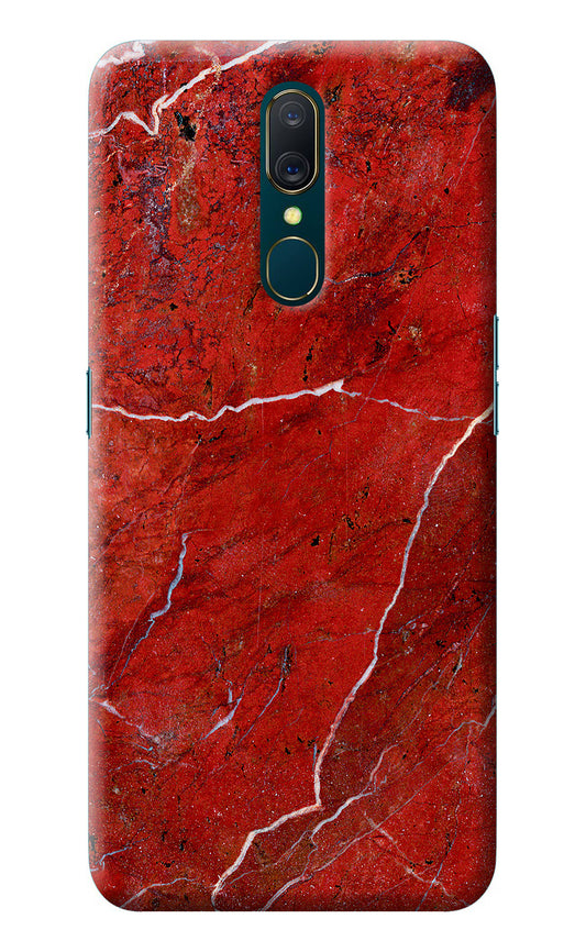 Red Marble Design Oppo A9 Back Cover