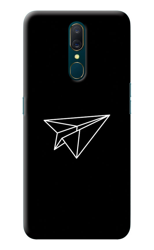 Paper Plane White Oppo A9 Back Cover