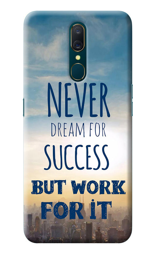 Never Dream For Success But Work For It Oppo A9 Back Cover