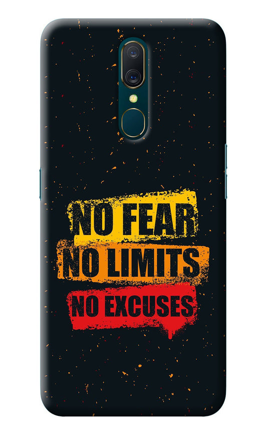 No Fear No Limits No Excuse Oppo A9 Back Cover