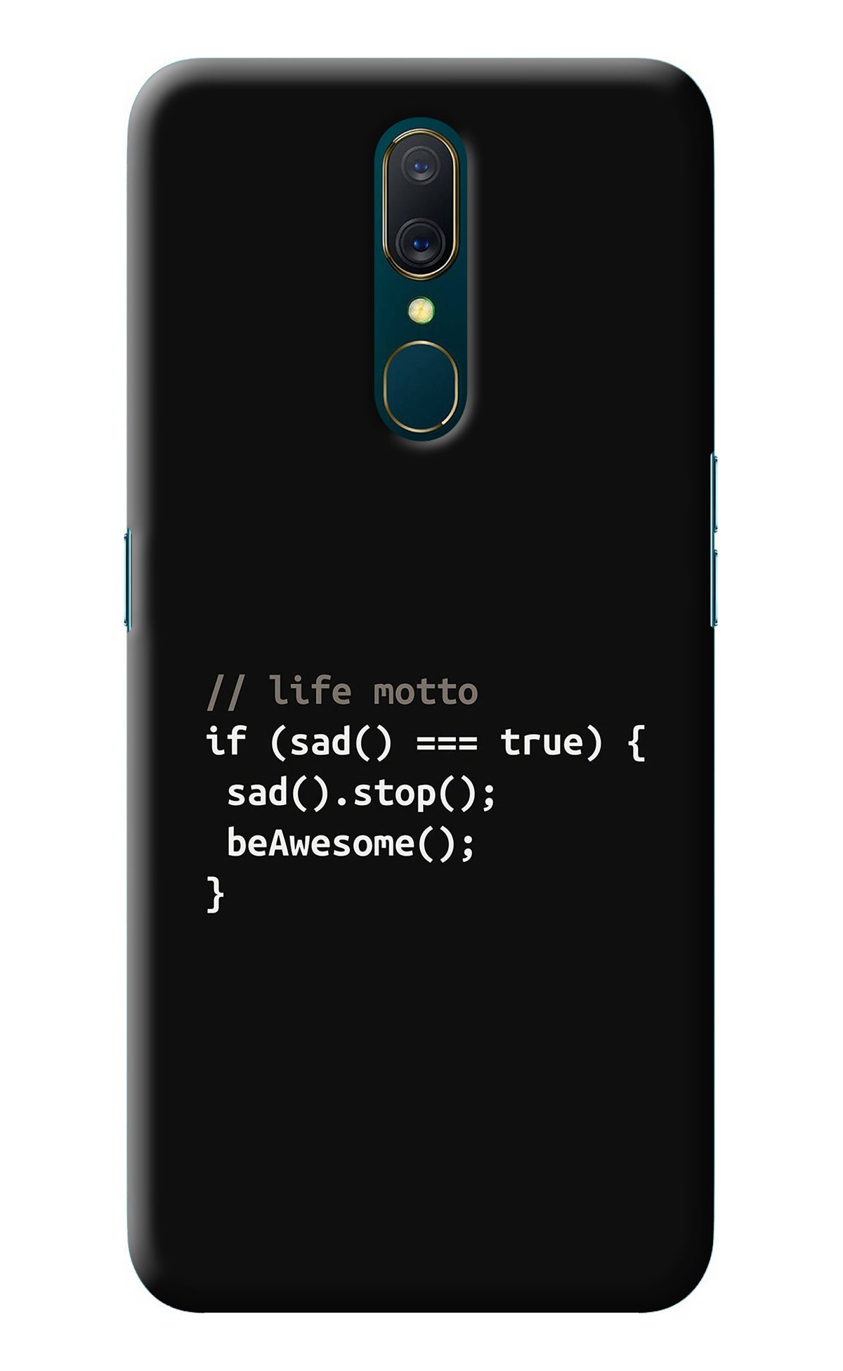 Life Motto Code Oppo A9 Back Cover