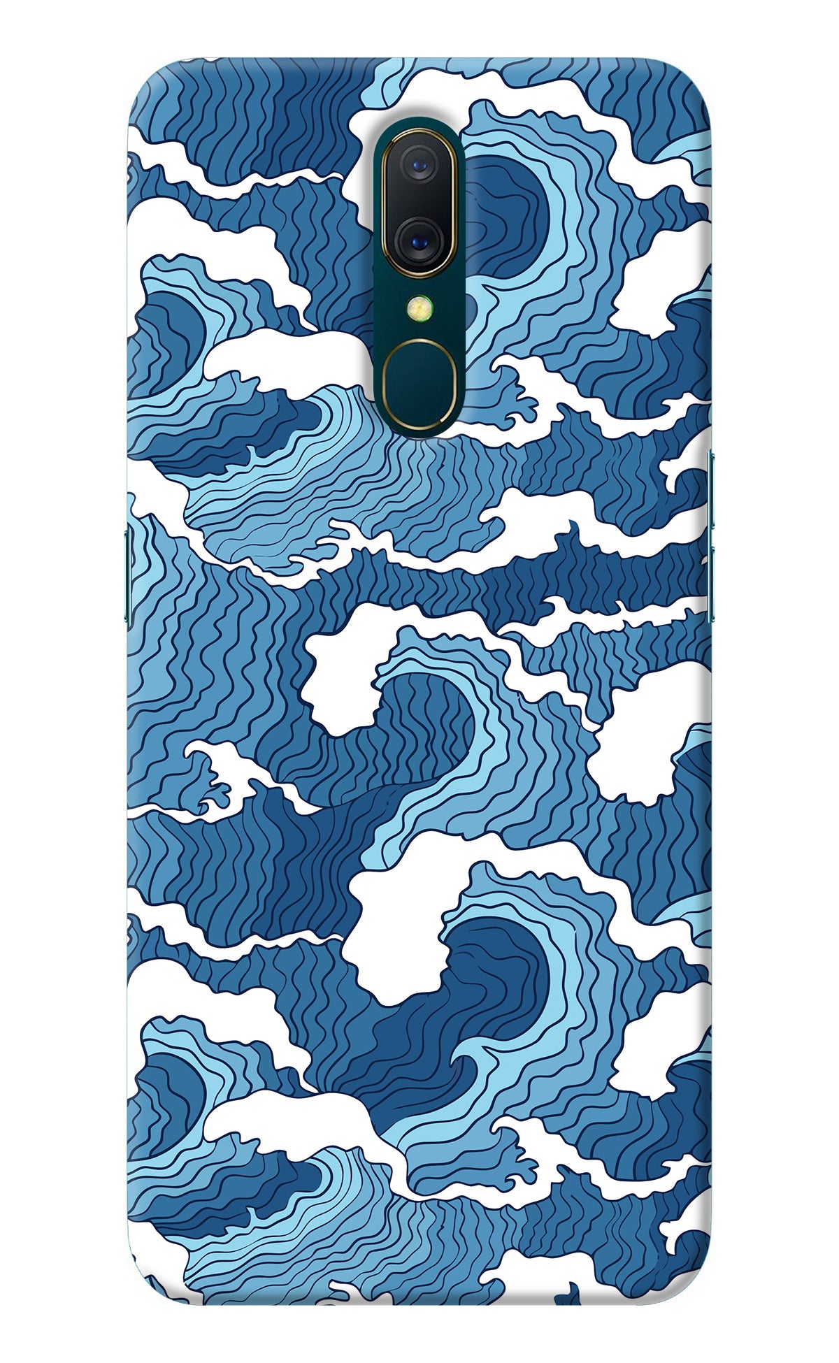 Blue Waves Oppo A9 Back Cover