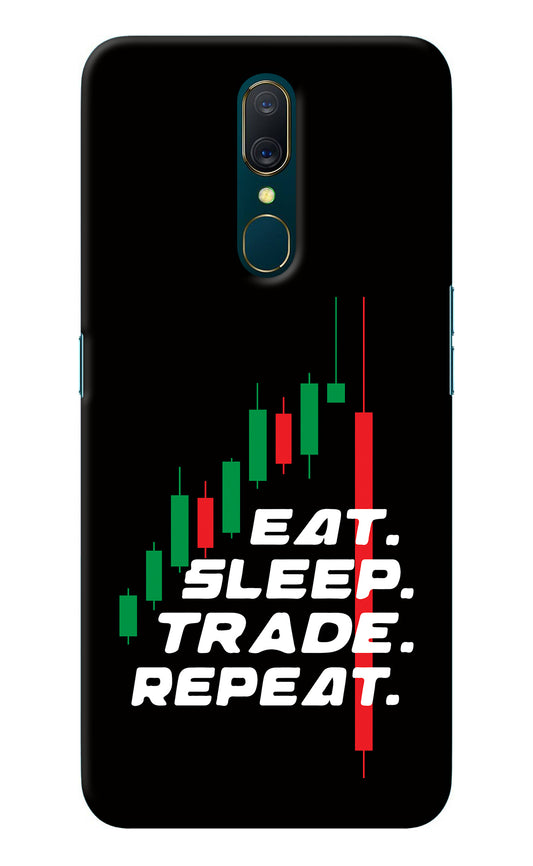 Eat Sleep Trade Repeat Oppo A9 Back Cover