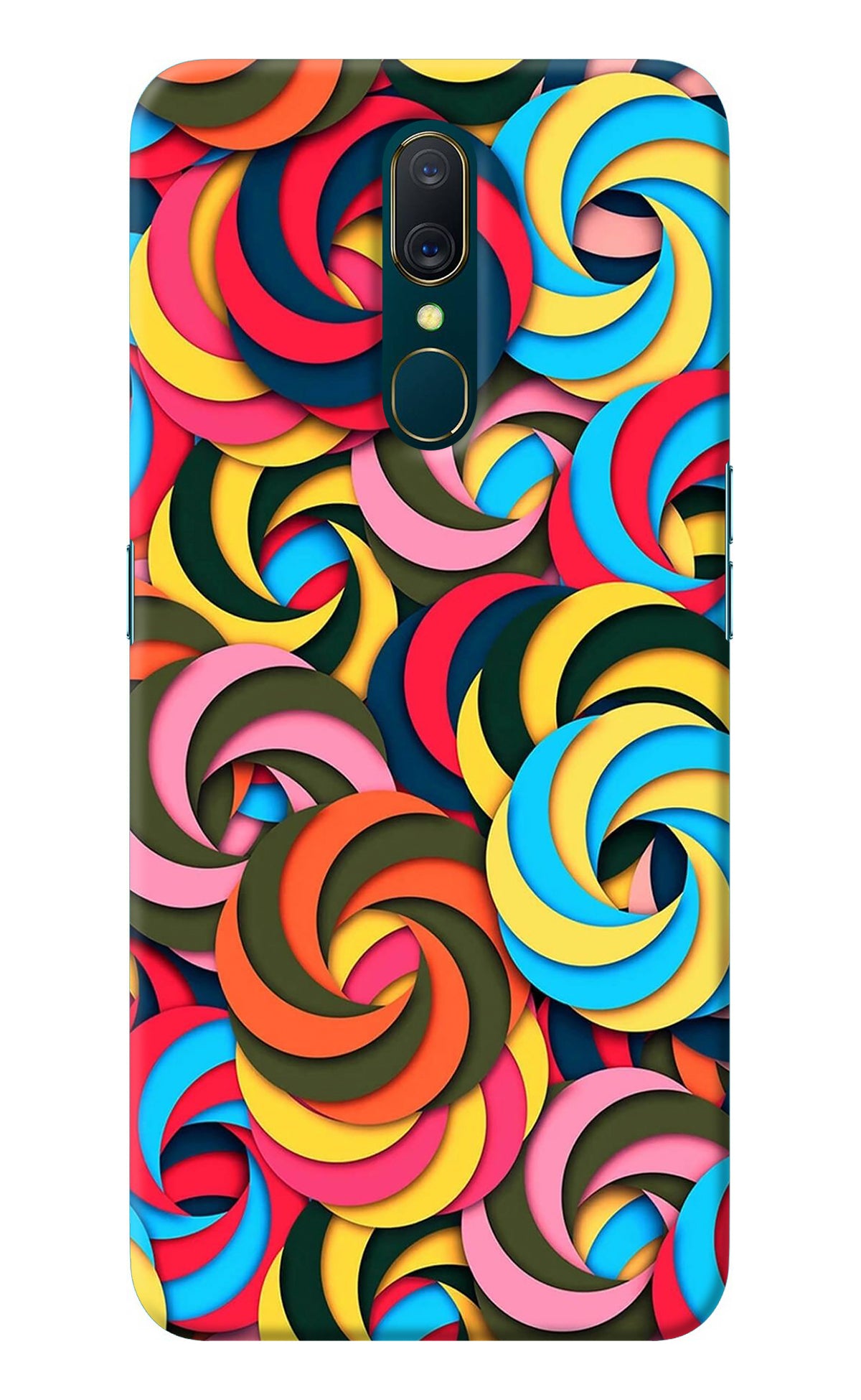 Spiral Pattern Oppo A9 Back Cover