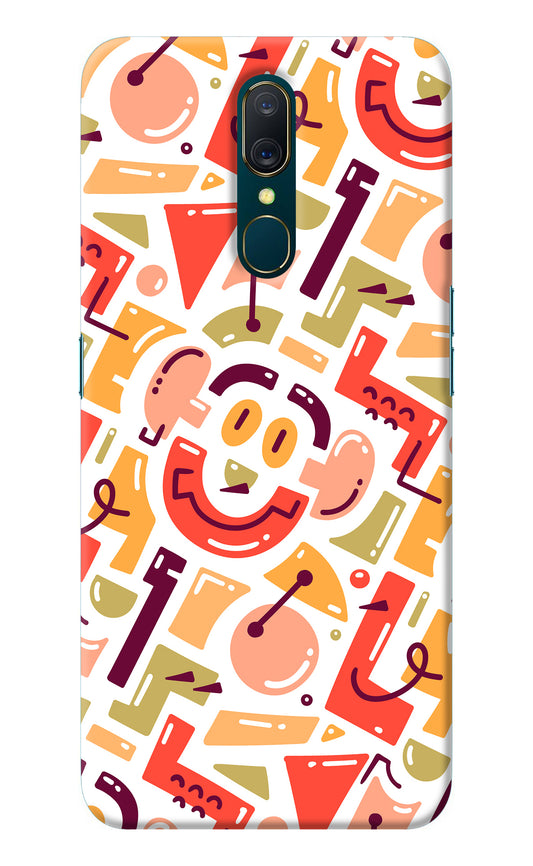 Doodle Pattern Oppo A9 Back Cover