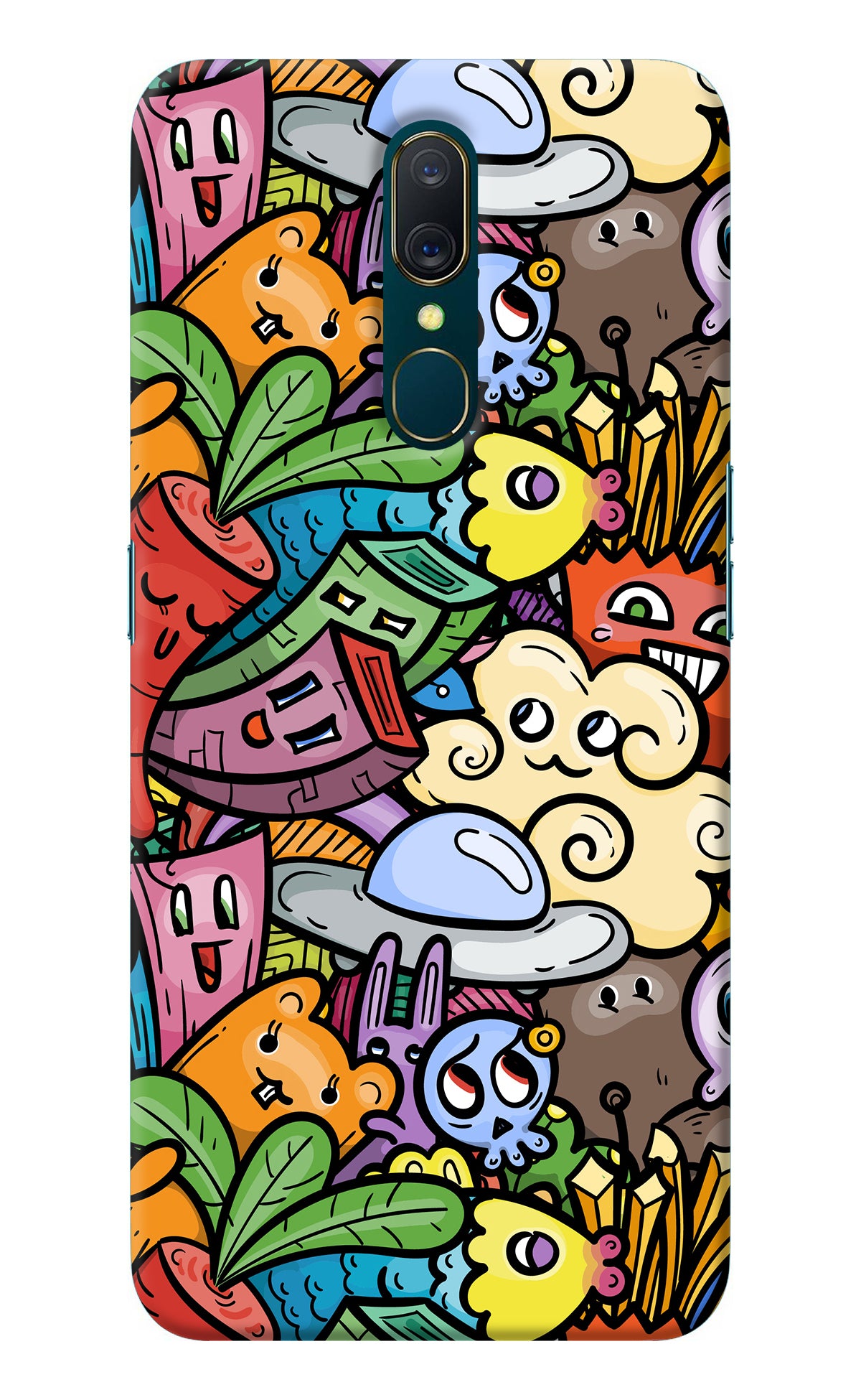 Veggie Doodle Oppo A9 Back Cover