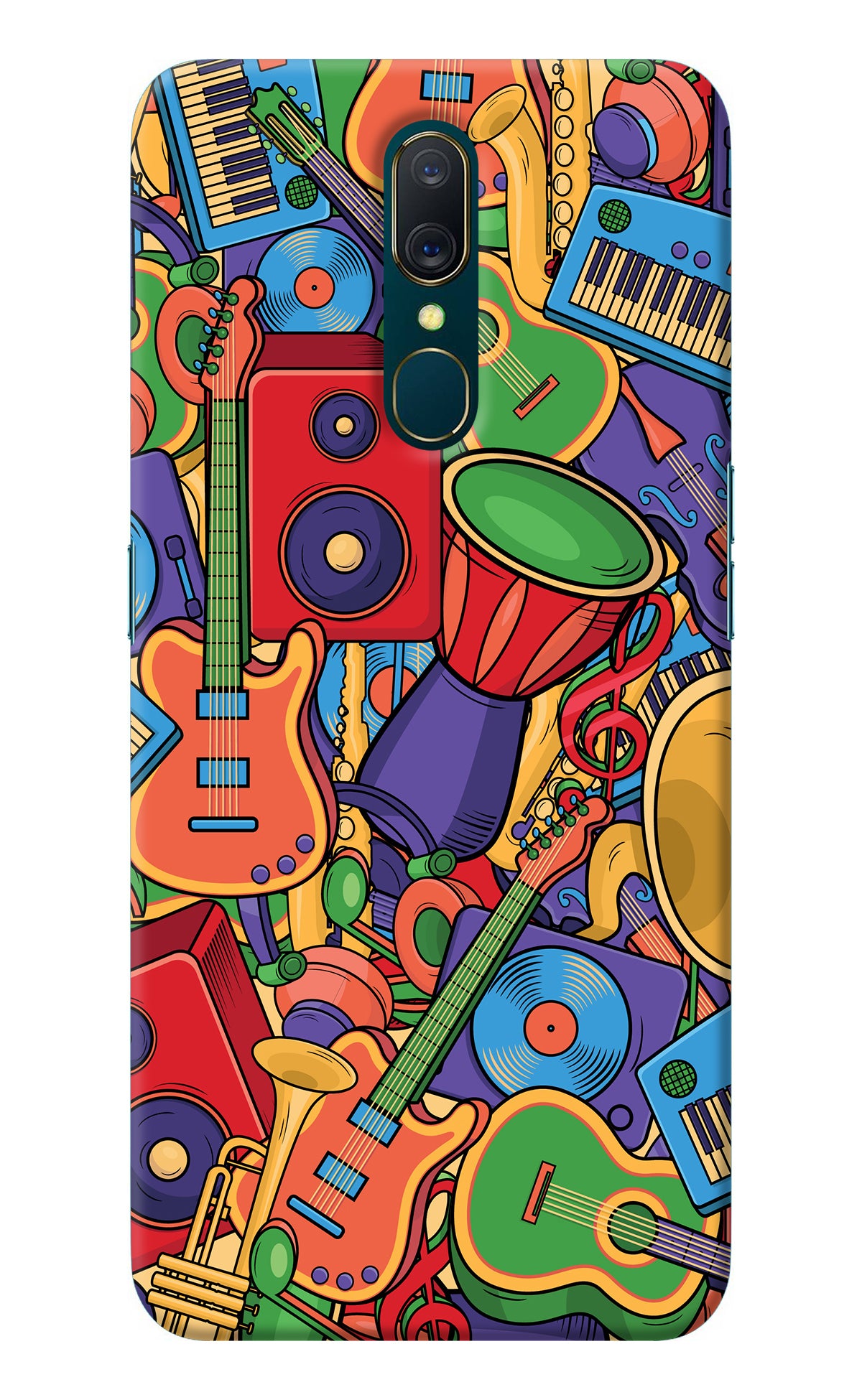 Music Instrument Doodle Oppo A9 Back Cover