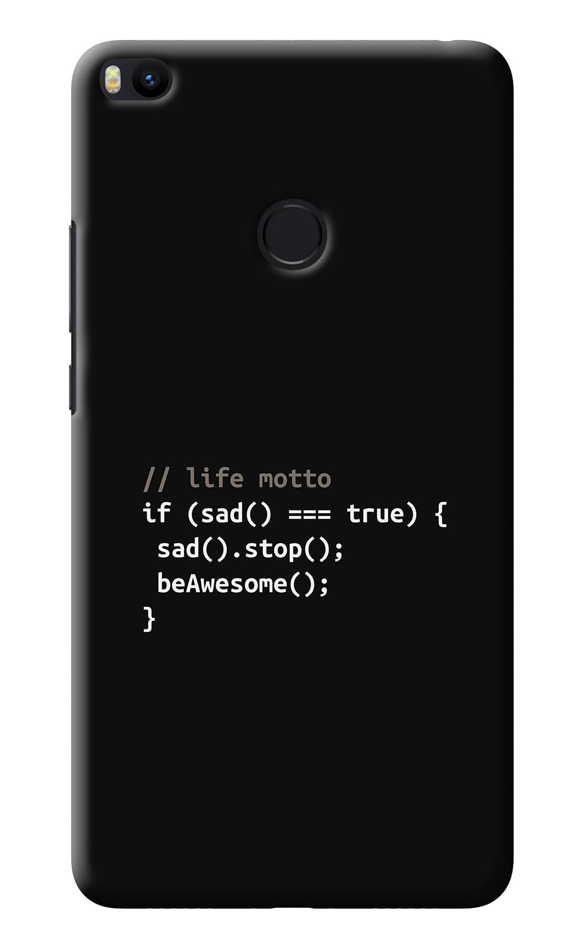 Life Motto Code Mi Max 2 Back Cover