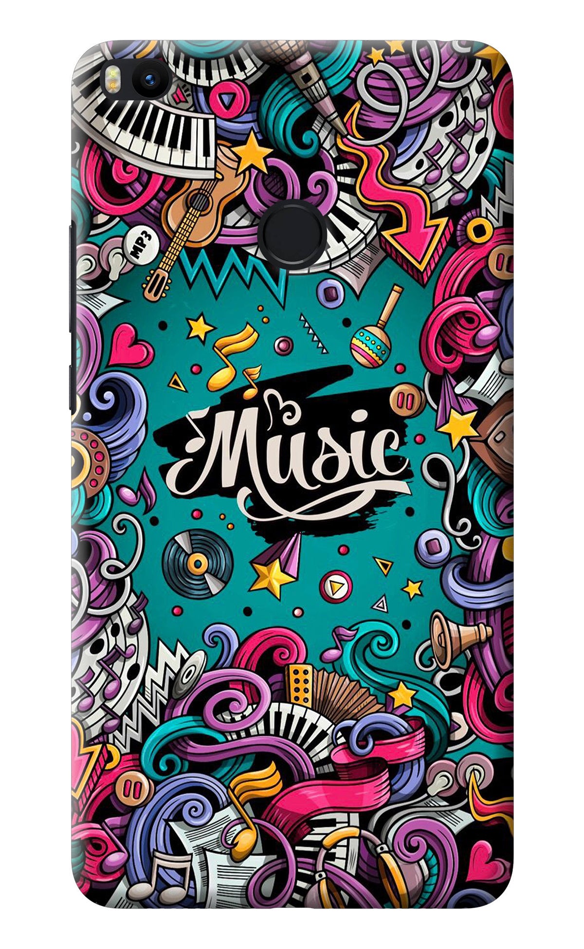 Music Graffiti Mi Max 2 Back Cover