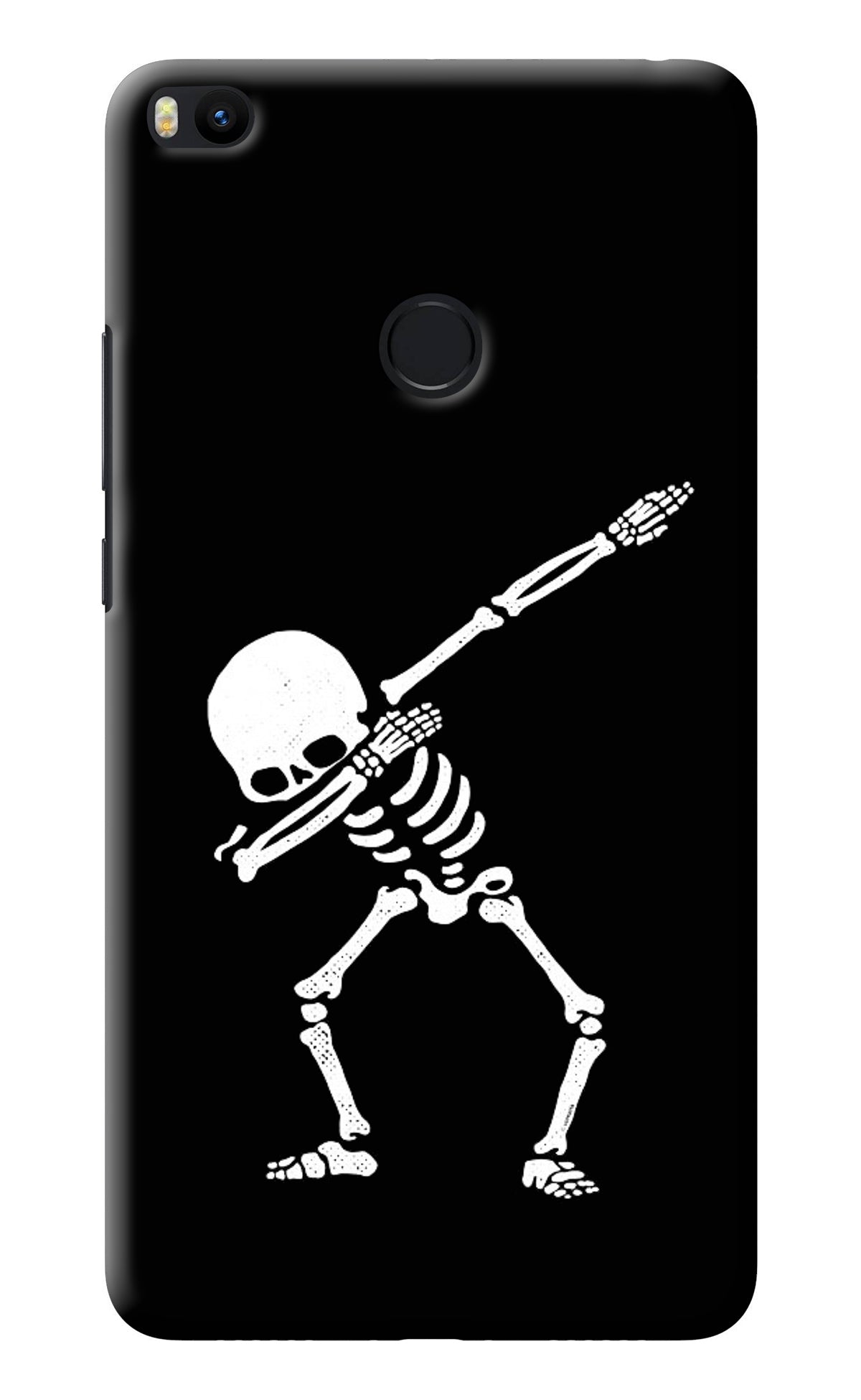 Dabbing Skeleton Art Mi Max 2 Back Cover