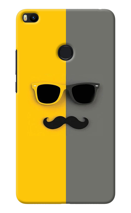 Sunglasses with Mustache Mi Max 2 Back Cover