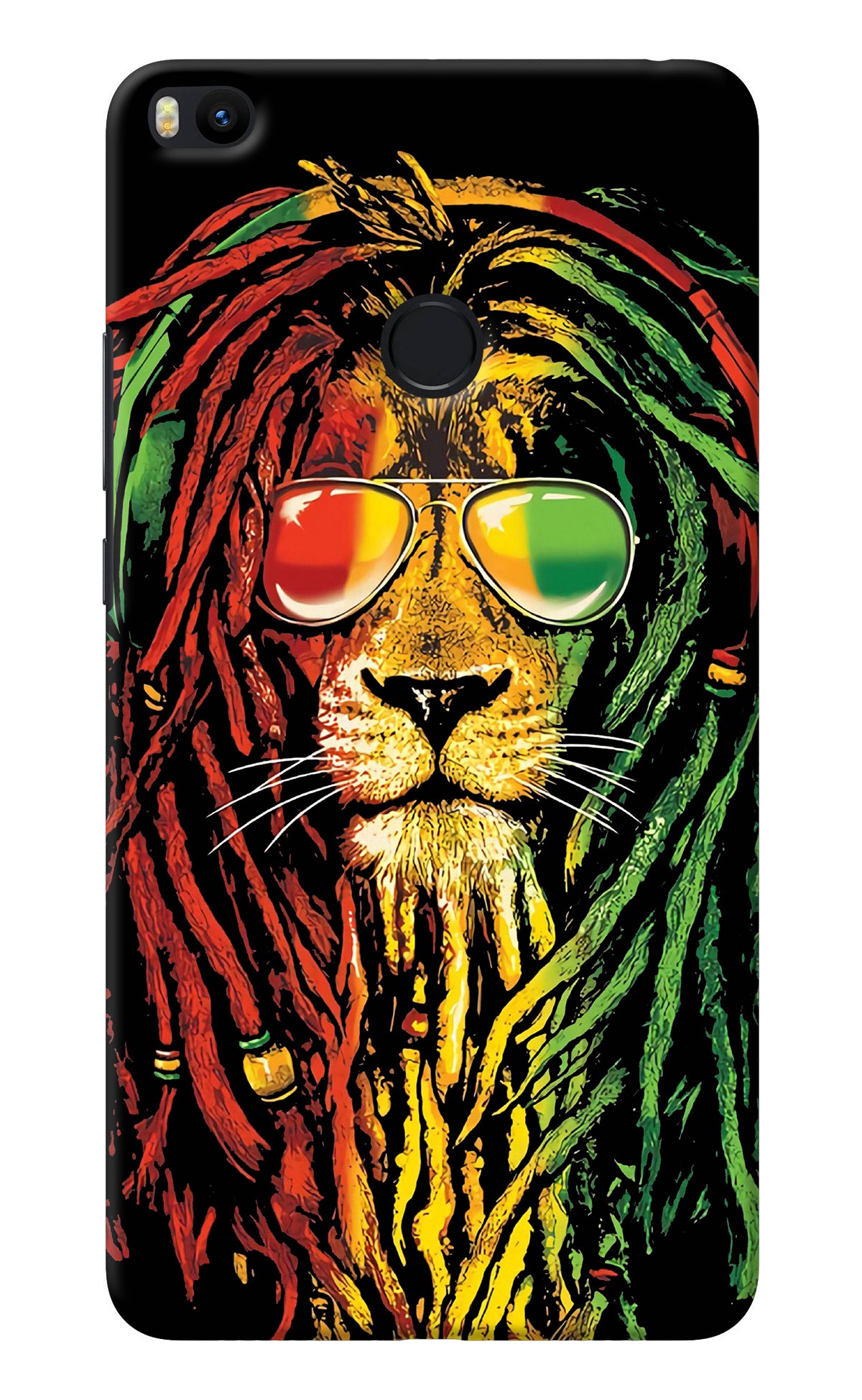 Rasta Lion Mi Max 2 Back Cover