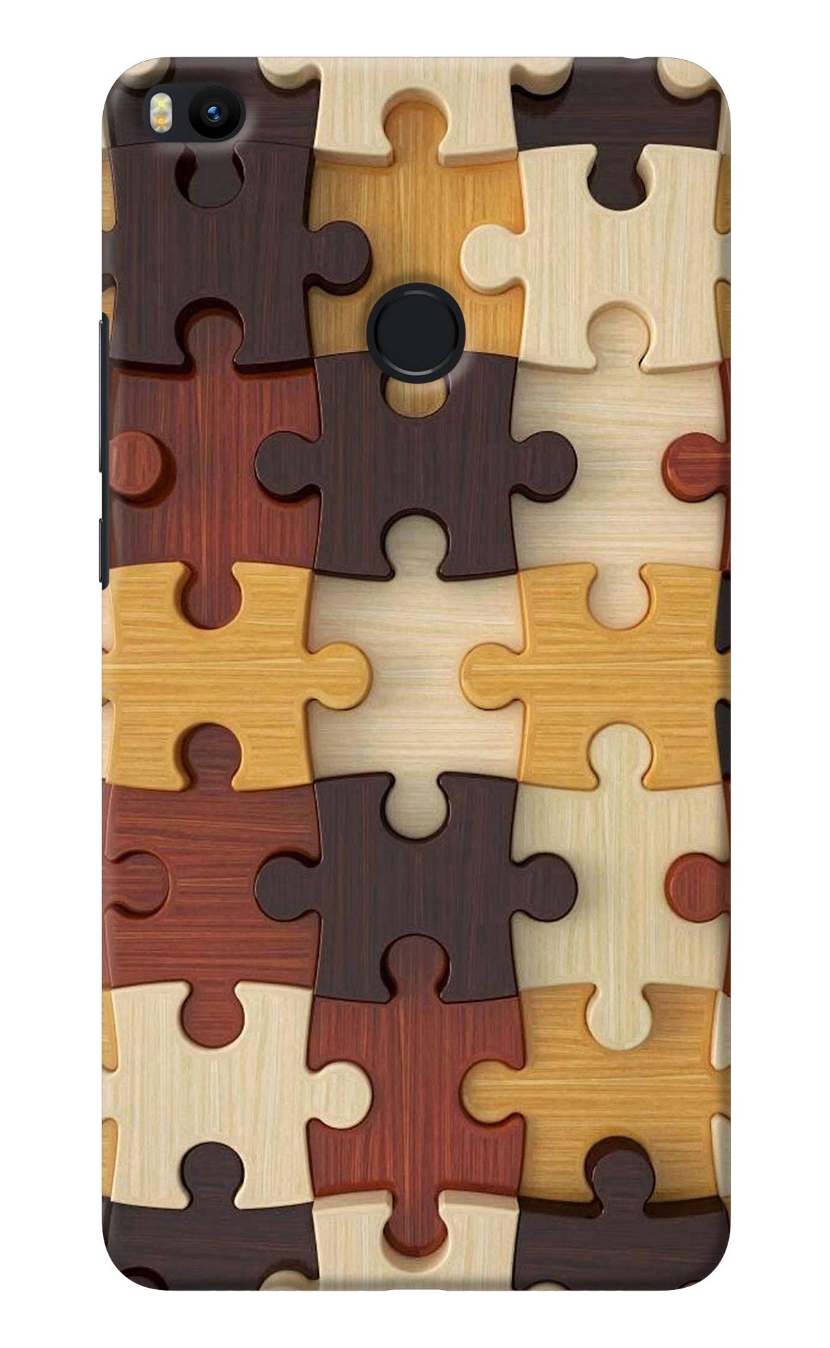 Wooden Puzzle Mi Max 2 Back Cover