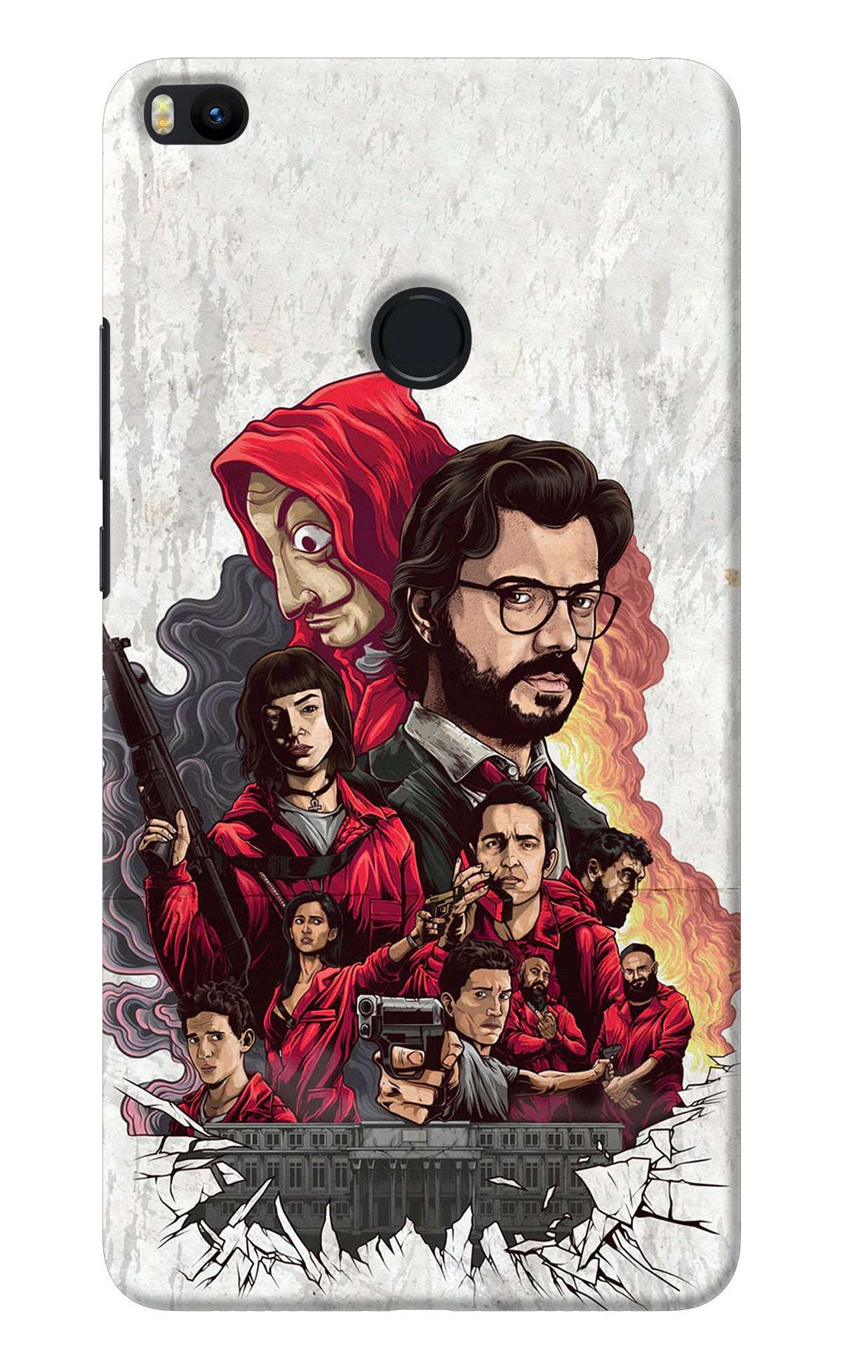 Money Heist Artwork Mi Max 2 Back Cover