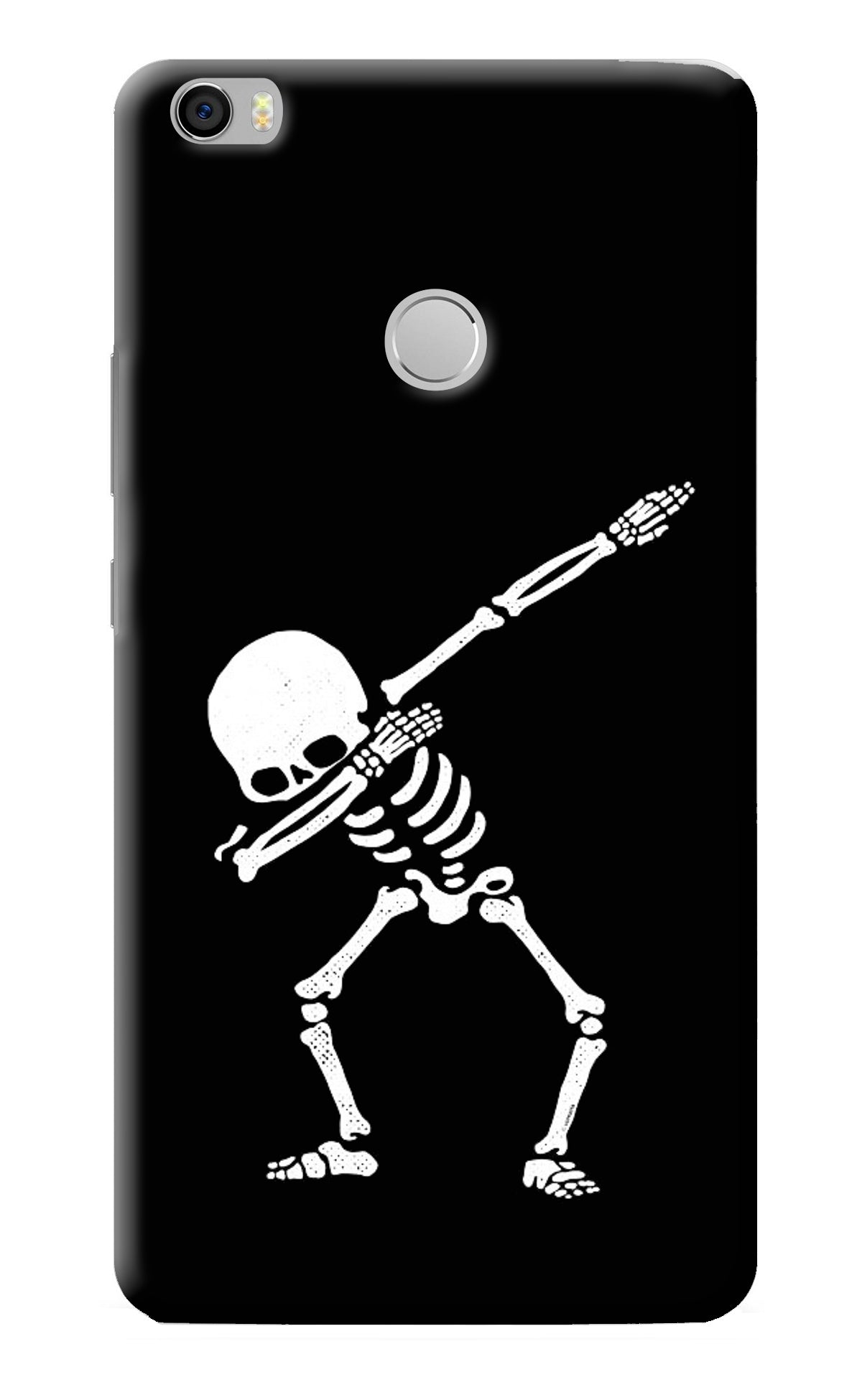 Dabbing Skeleton Art Mi Max Back Cover