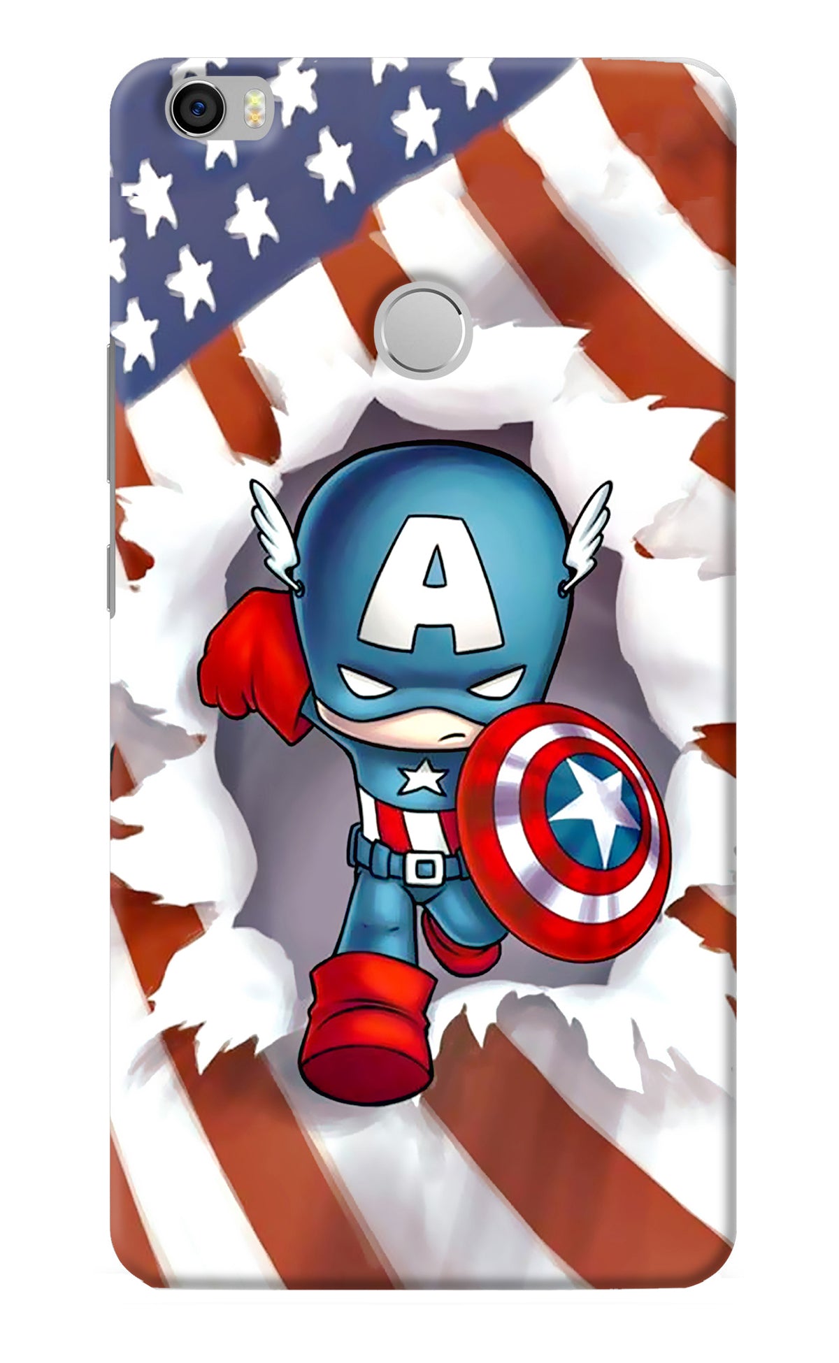 Captain America Mi Max Back Cover