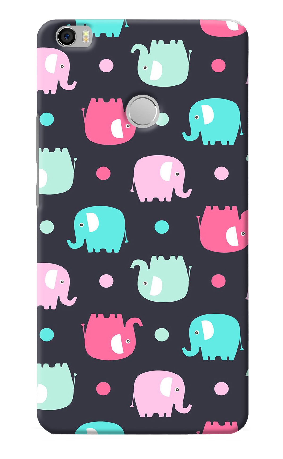 Elephants Mi Max Back Cover