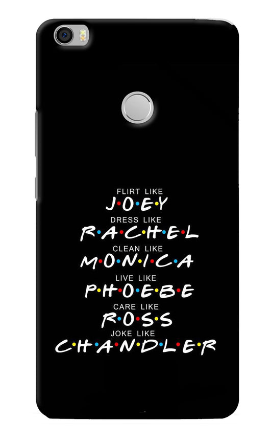 FRIENDS Character Mi Max Back Cover