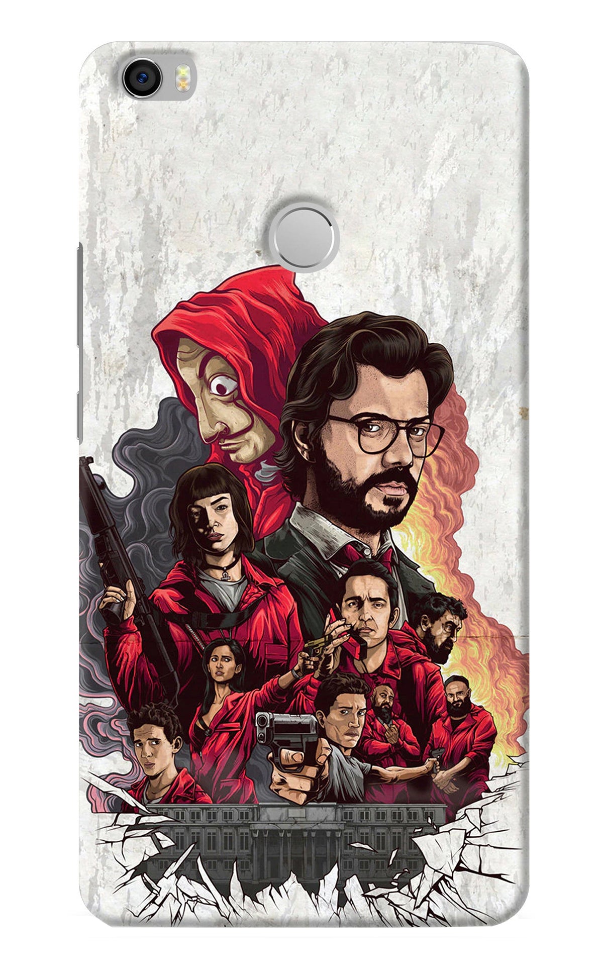 Money Heist Artwork Mi Max Back Cover