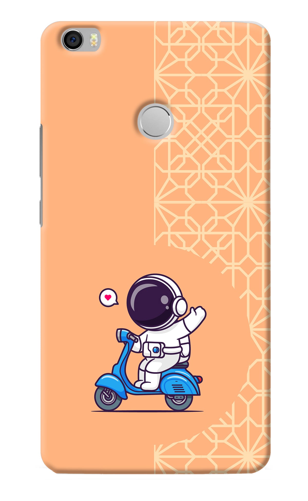 Cute Astronaut Riding Mi Max Back Cover