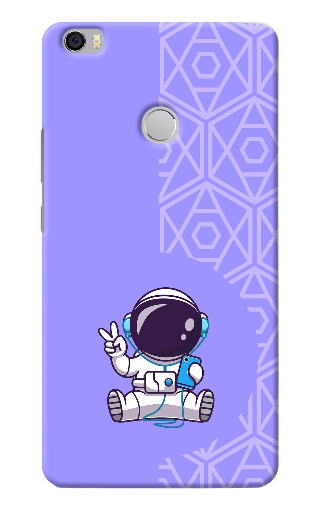 Cute Astronaut Chilling Mi Max Back Cover