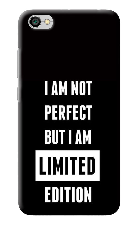 I Am Not Perfect But I Am Limited Edition Redmi Y1 Lite Back Cover