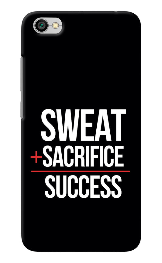 Sweat Sacrifice Success Redmi Y1 Lite Back Cover