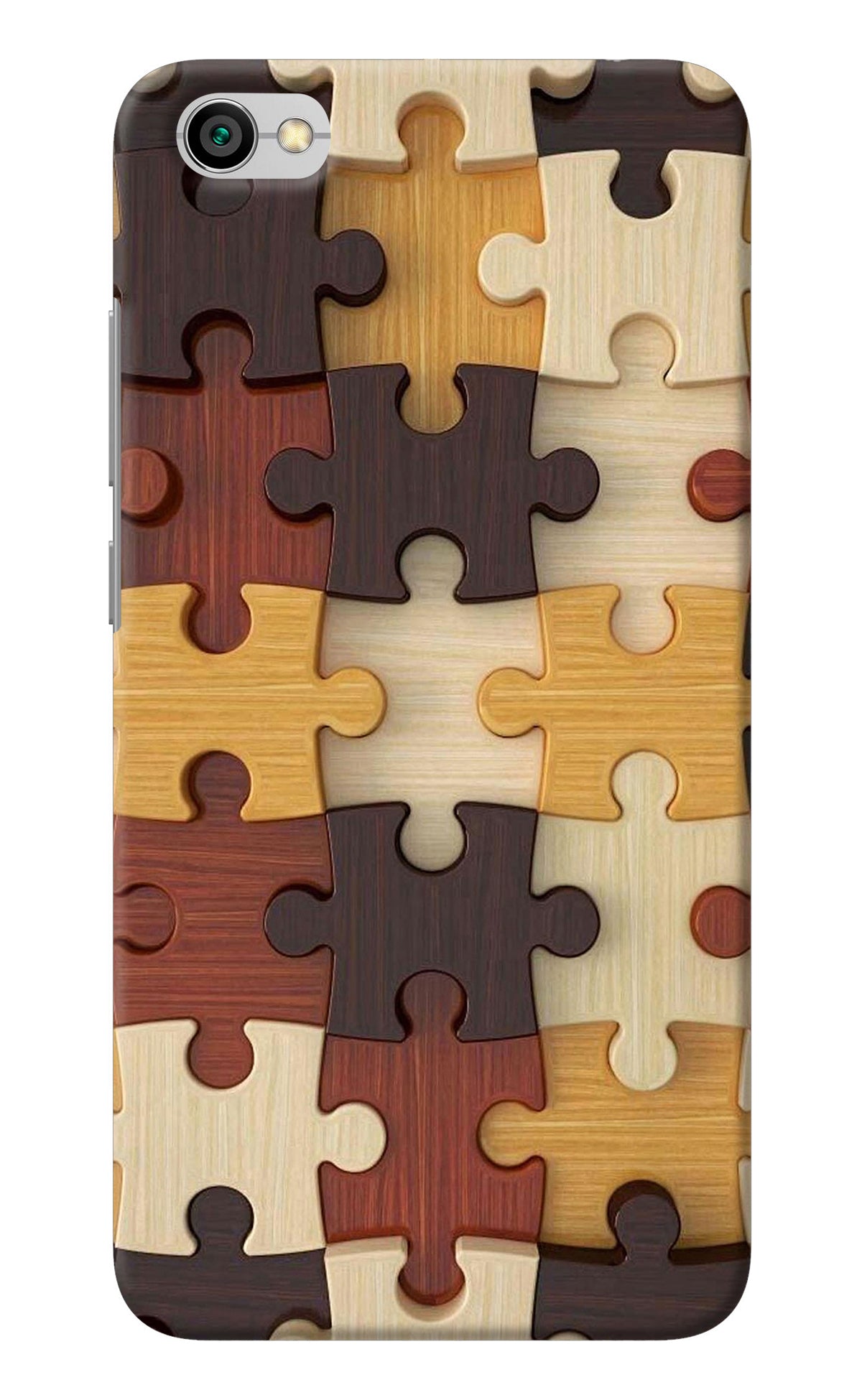 Wooden Puzzle Redmi Y1 Lite Back Cover