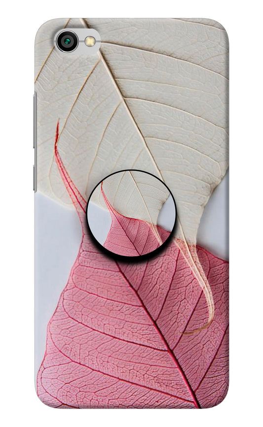 White Pink Leaf Redmi Y1 Lite Pop Case