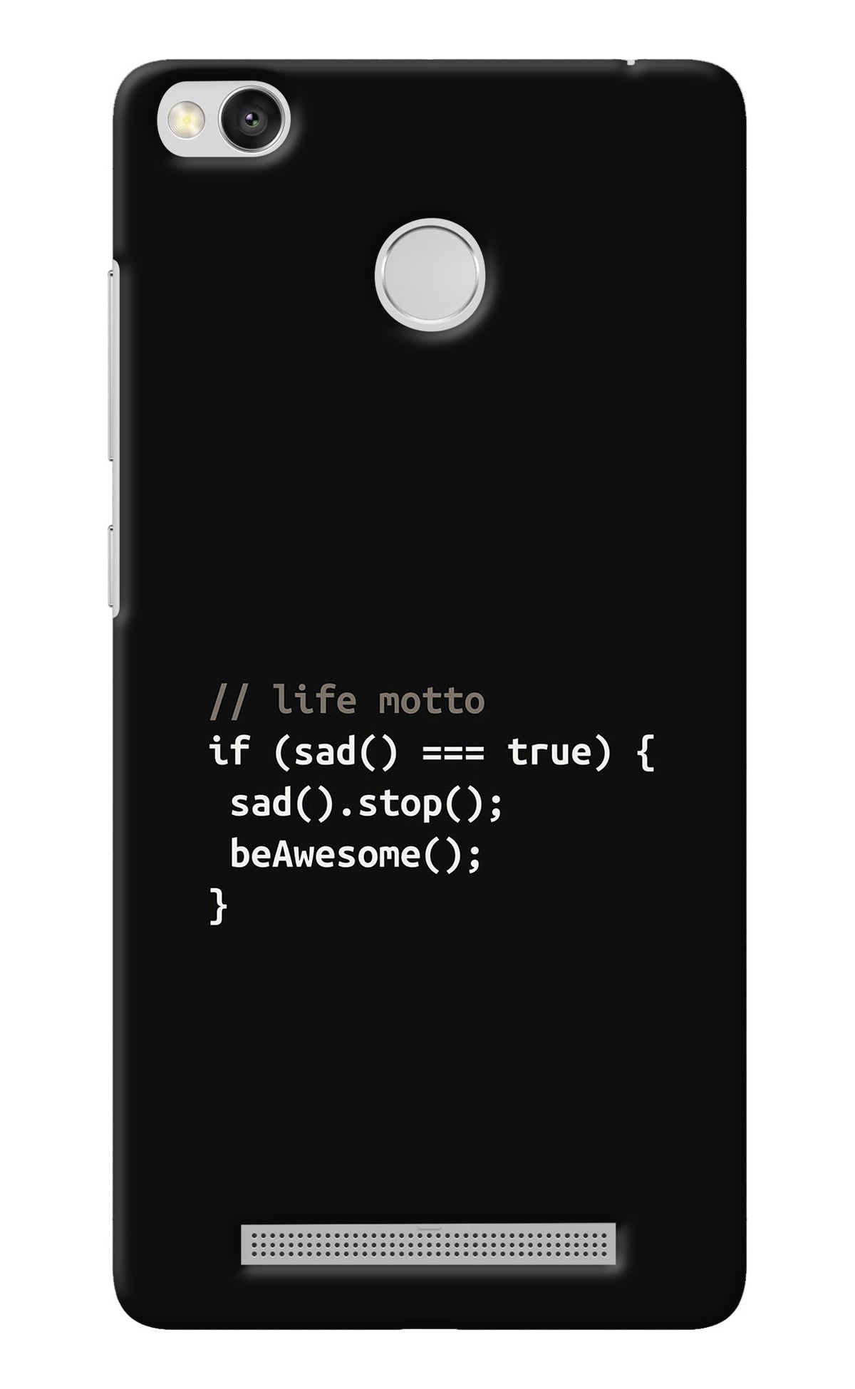 Life Motto Code Redmi 3S Prime Back Cover