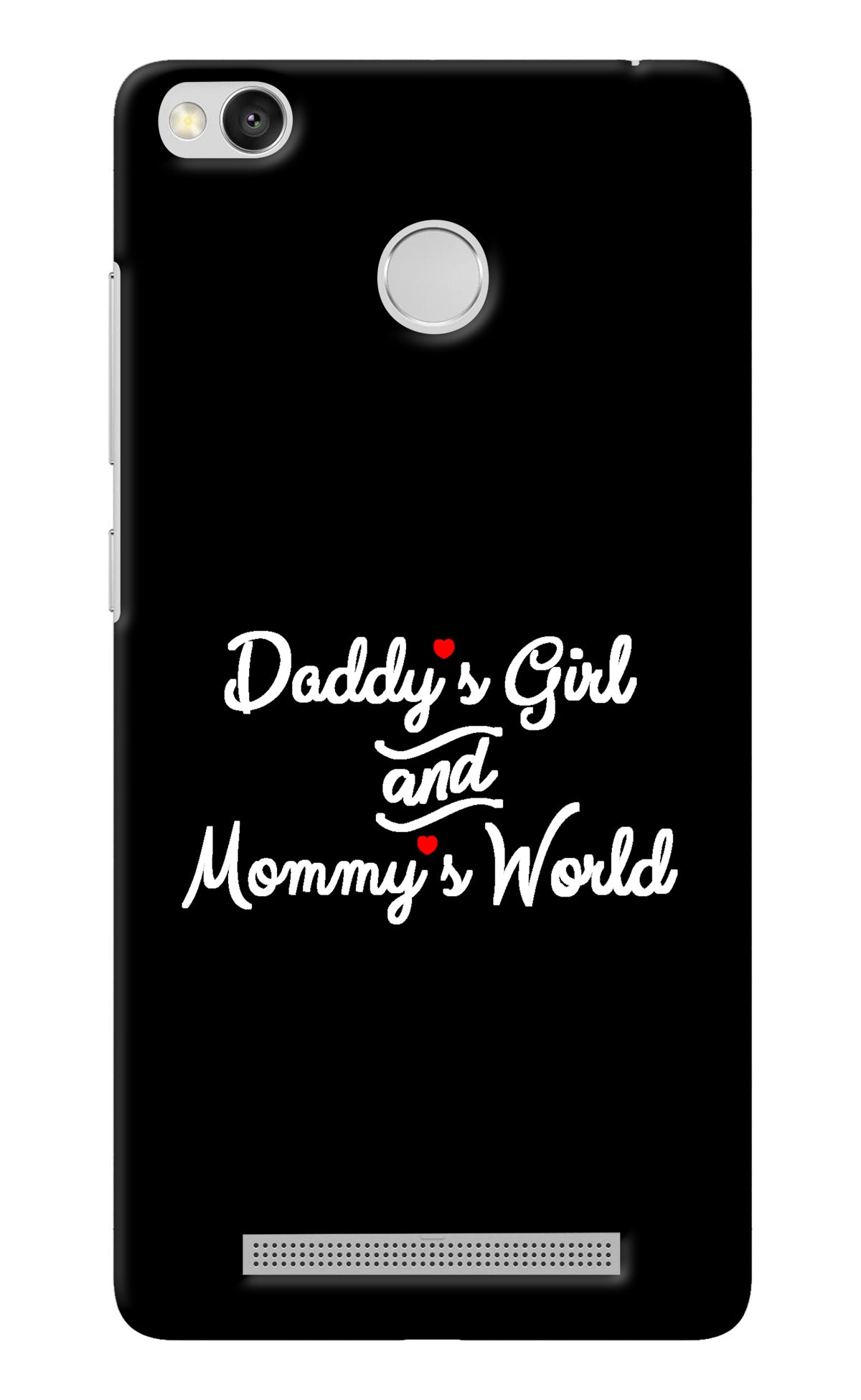 Daddy's Girl and Mommy's World Redmi 3S Prime Back Cover