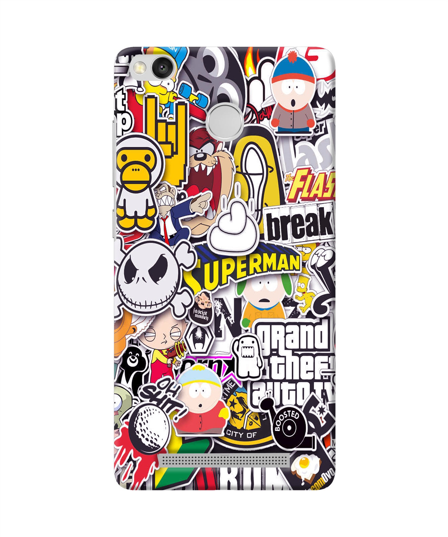 Sticker Bomb Redmi 3S Prime Back Cover