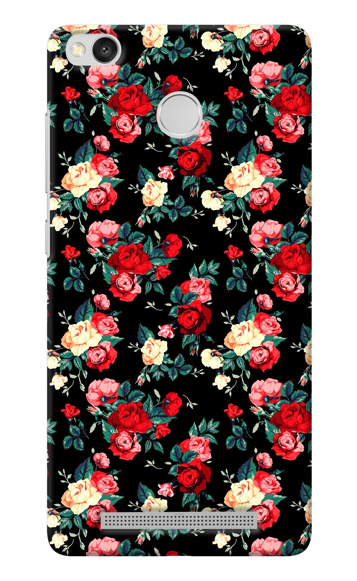 Rose Pattern Redmi 3S Prime Back Cover