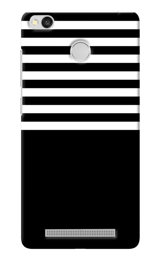 Black and White Print Redmi 3S Prime Back Cover