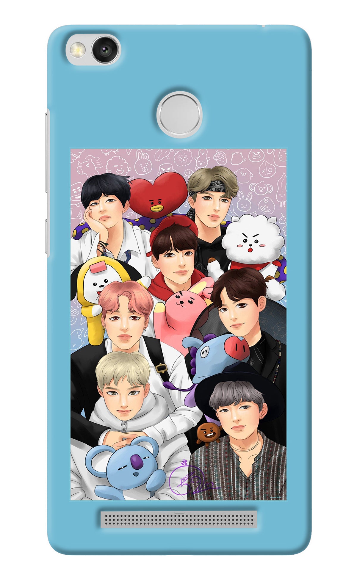 BTS with animals Redmi 3S Prime Back Cover