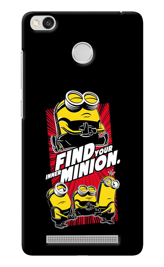 Find your inner Minion Redmi 3S Prime Back Cover