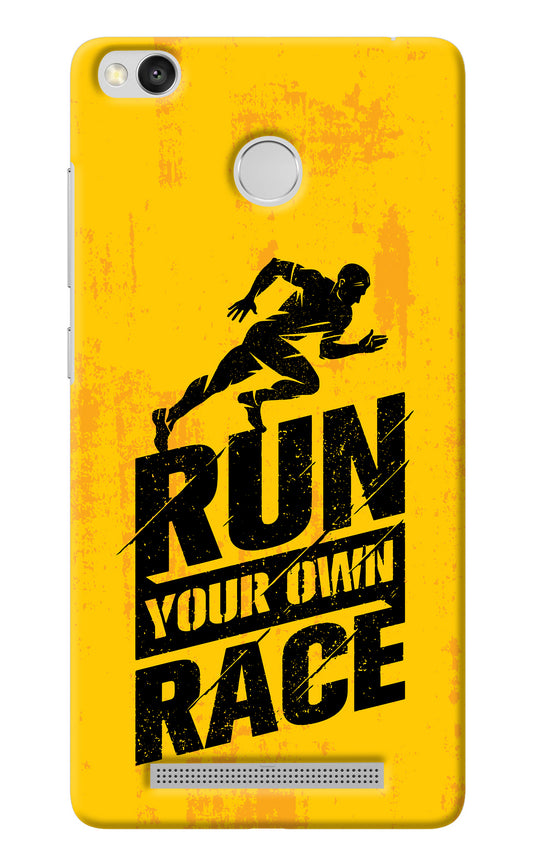 Run Your Own Race Redmi 3S Prime Back Cover