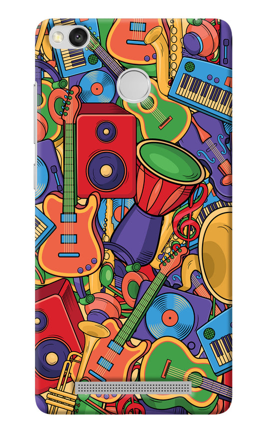 Music Instrument Doodle Redmi 3S Prime Back Cover