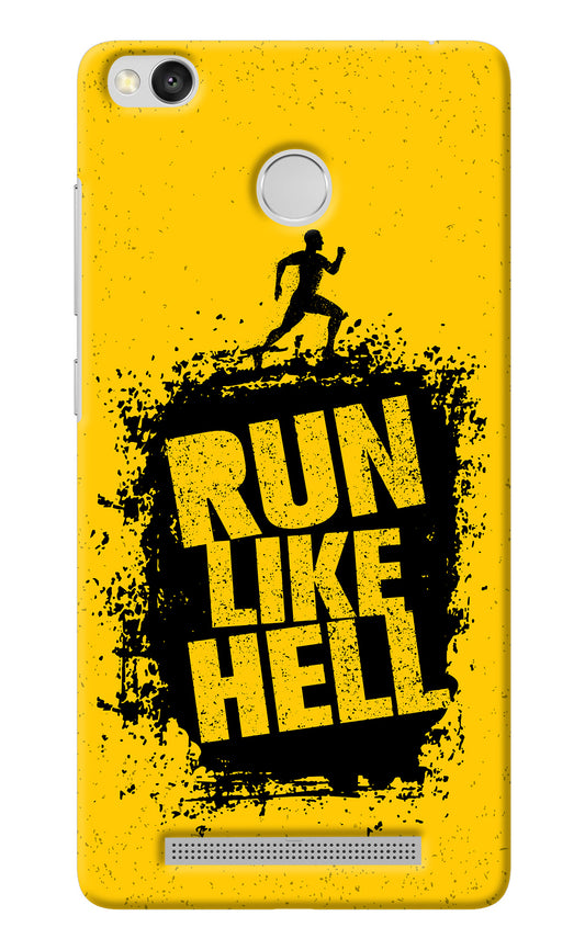Run Like Hell Redmi 3S Prime Back Cover
